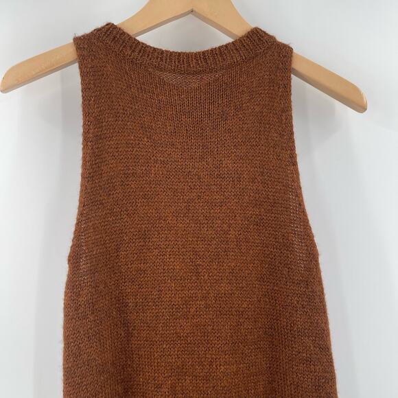SOYER Mika Sleeveless Sweater Vest Tank Size Extra Small Alpaca Silk Copper Knit - Picture 7 of 10
